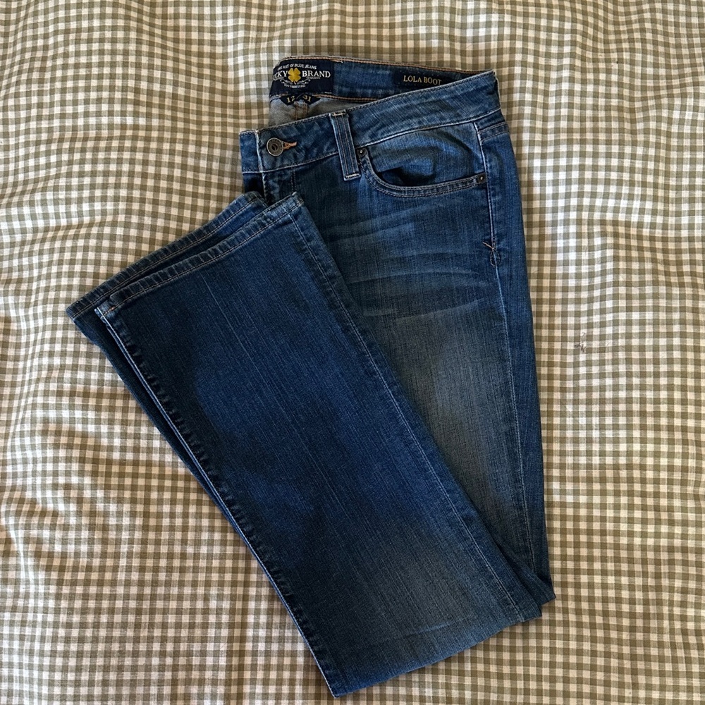 Lucky Brand Dark Blue Women's Lola Boot Jeans